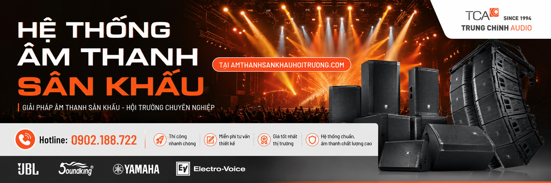 âm thanh sân khấu hội trường banner