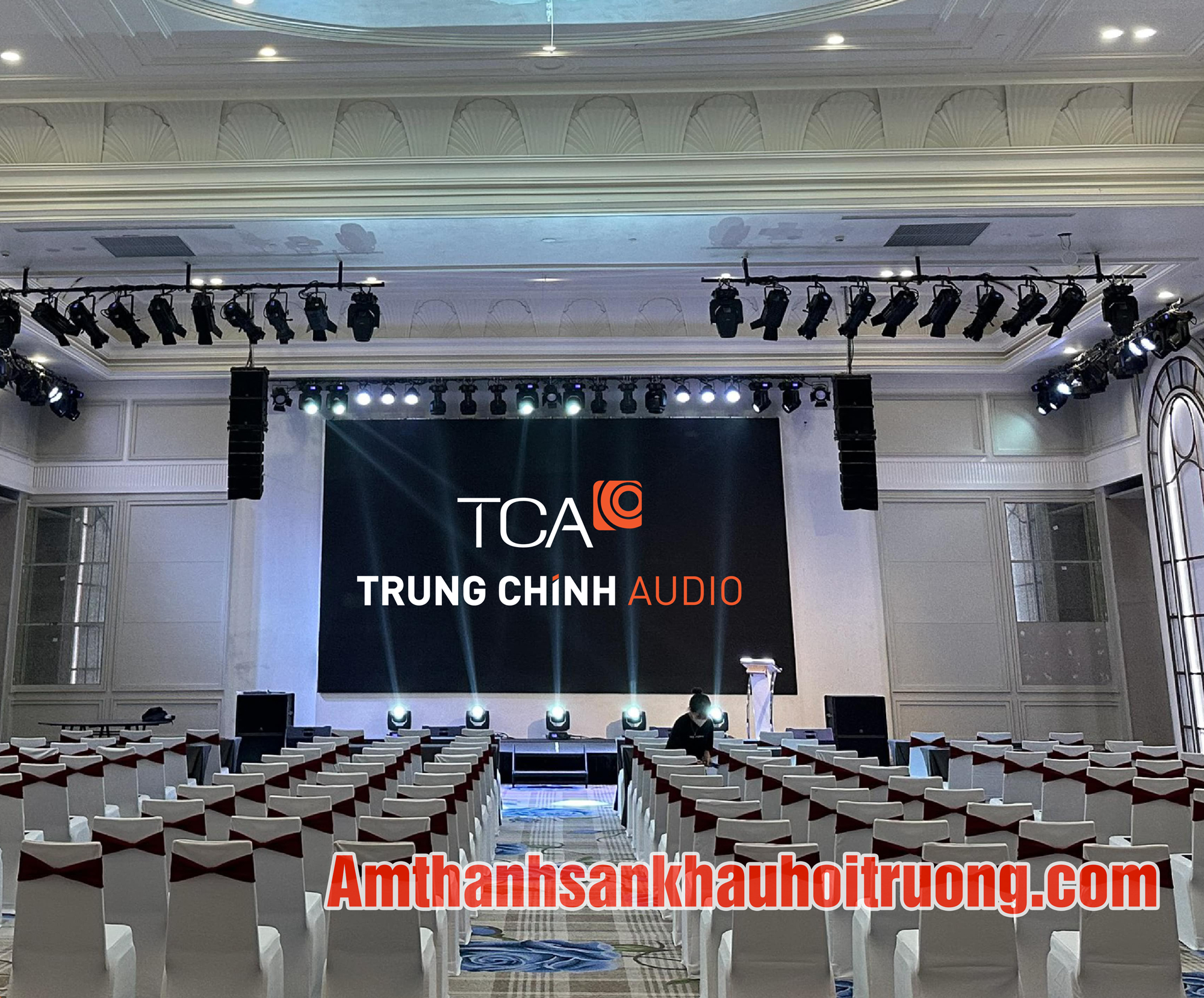 âm thanh ánh sáng cho ballroom diện tích 500m2